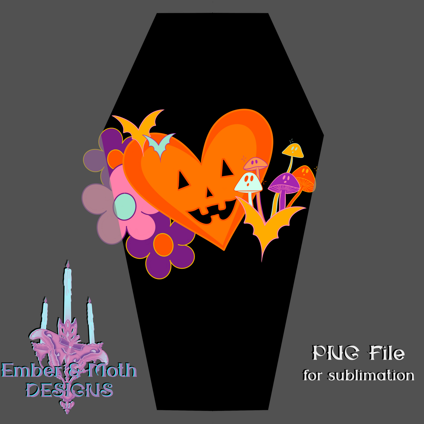 BUNDLE Groovy Halloween Seamless & PNG Hextober day 4