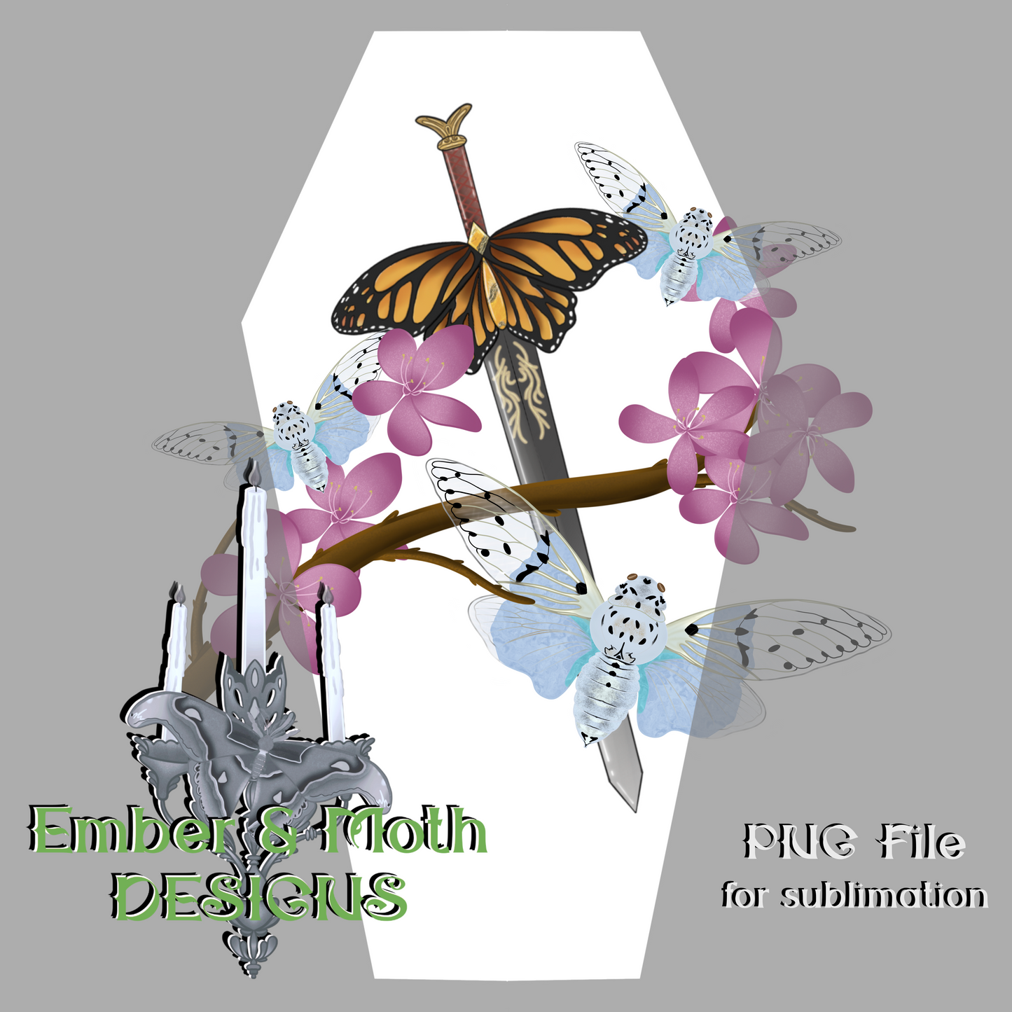 Fae Collector Warrior Ghost Princess seamless & PNG