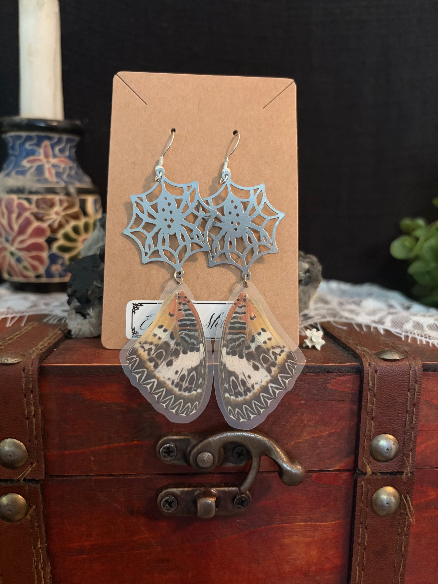 Butterfly Wing earrings ethereal dangles BWE FHC