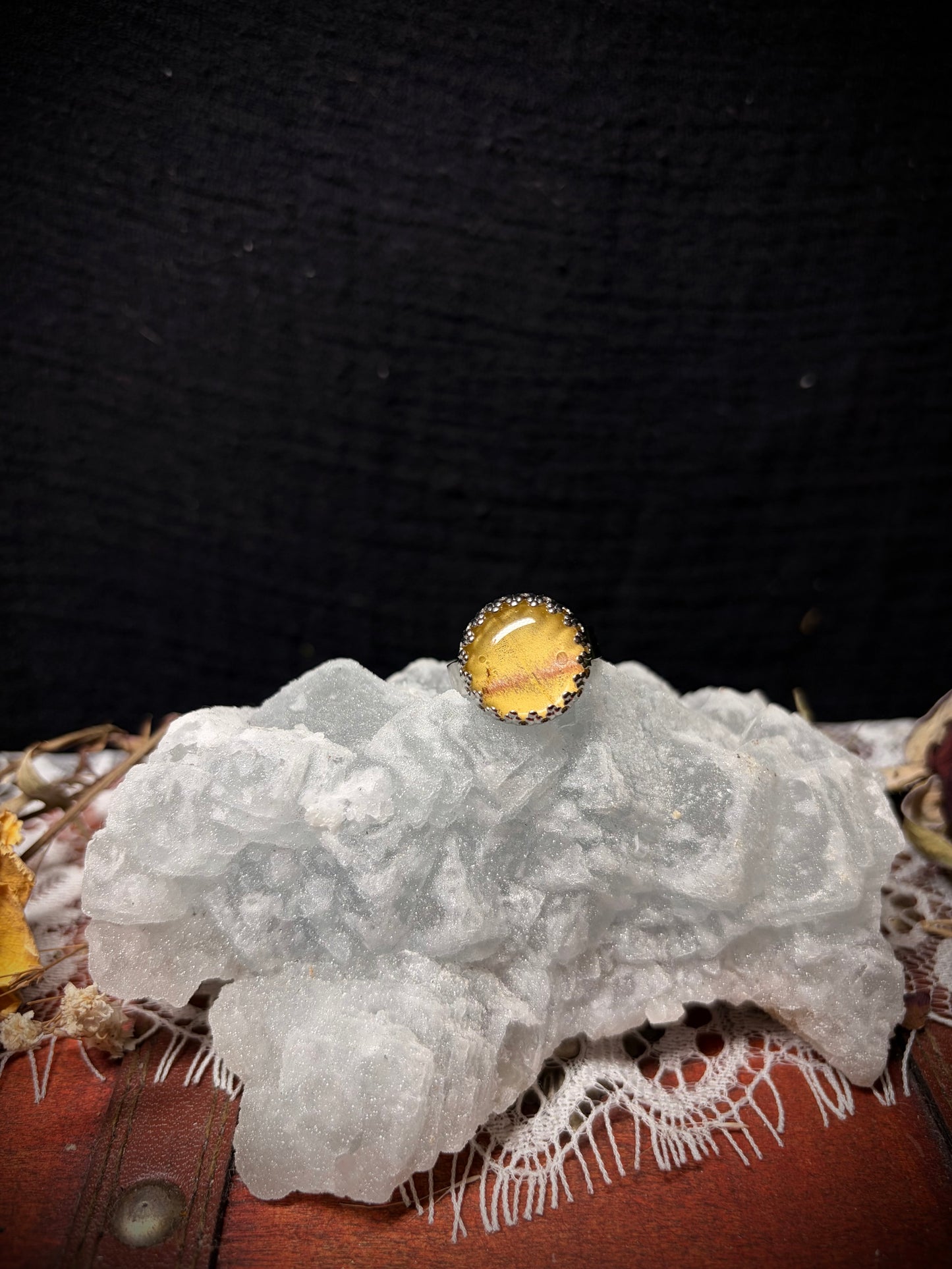 Real Moth Wing ring ethereal EMR