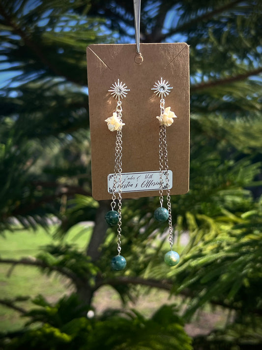 Celestia’s Offering Dangles in 9.25 Sterling Silver VEE