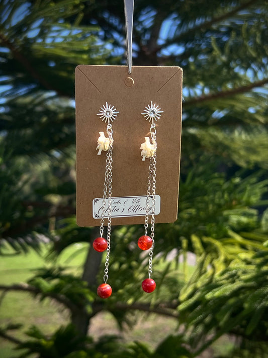 Celestia’s Offering Dangles in 9.25 Sterling Silver VEE Ethereal earrings