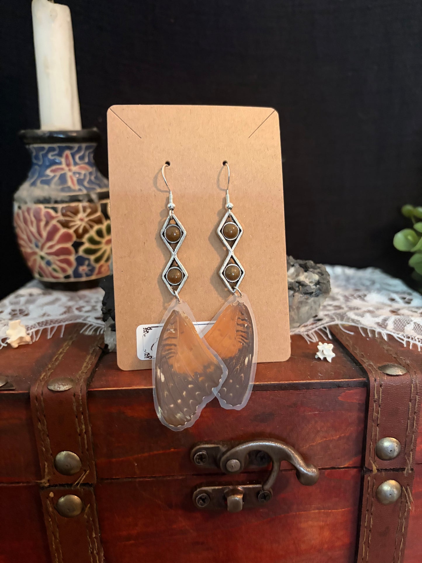 Butterfly Wing earrings ethereal dangles BWE FHC