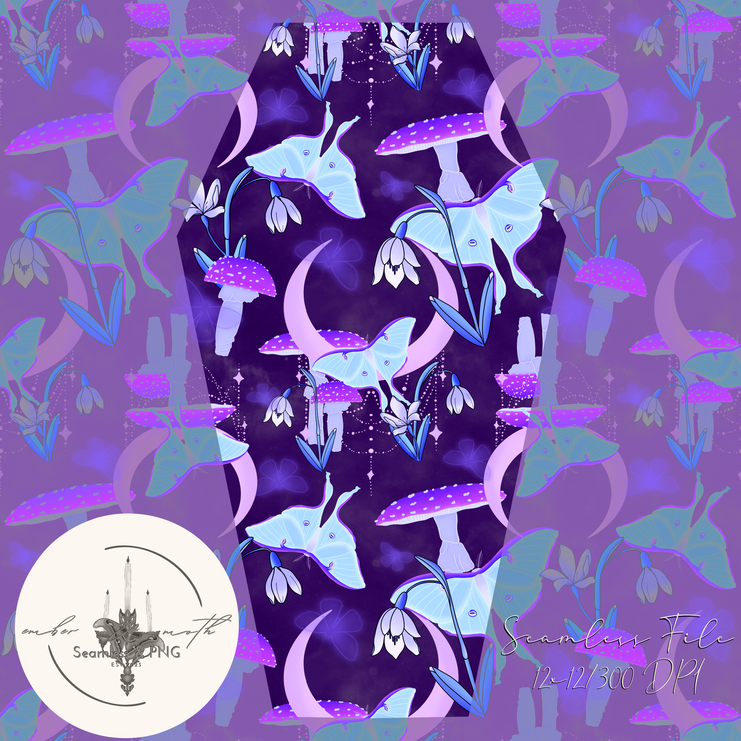 Mini Witches seamless & PNG bundle witchez collection