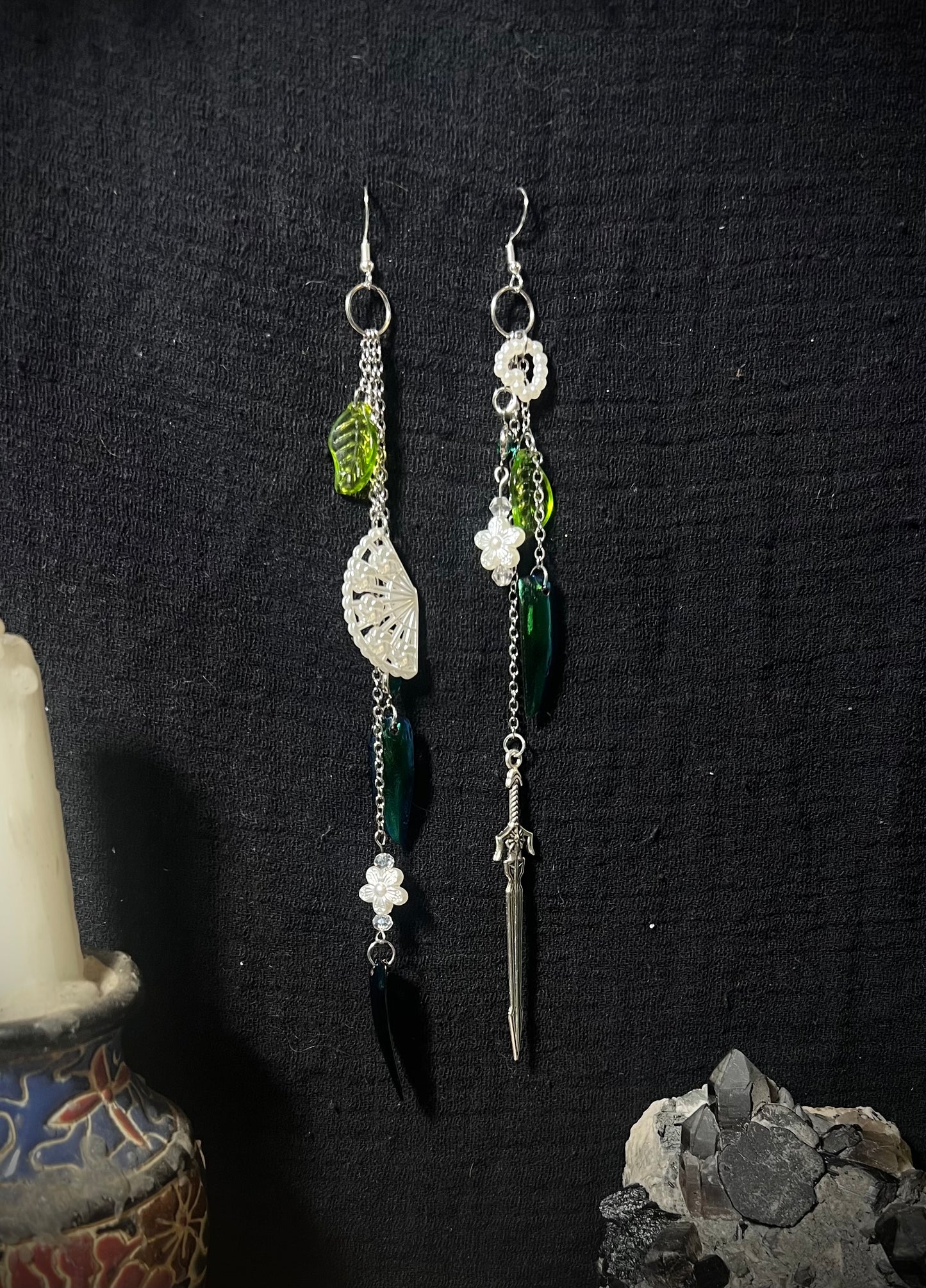Bladed Grace earrings ethereal dangles VEE FHC