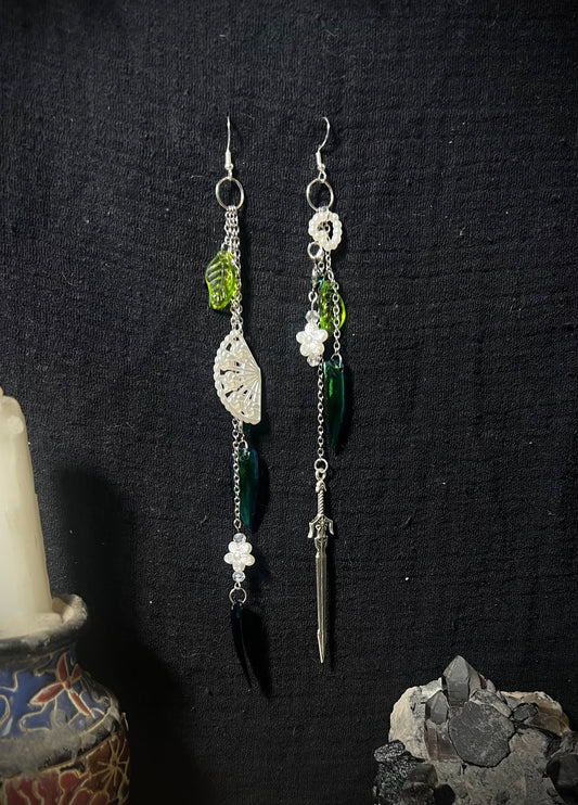 Bladed Grace earrings ethereal dangles VEE FHC