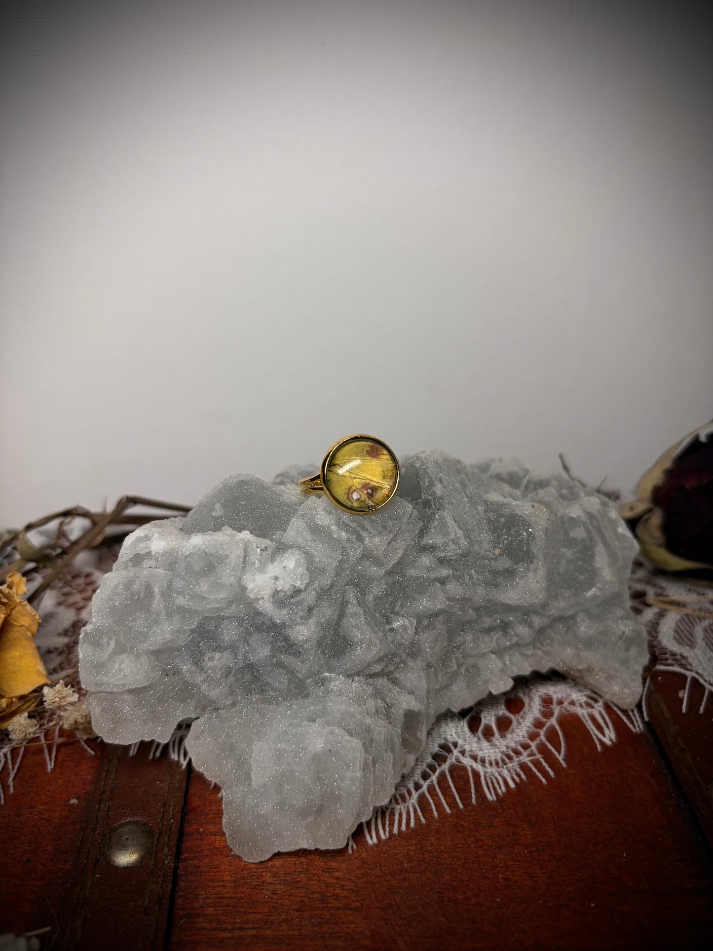 Real Butterfly Wing ring ethereal EMR