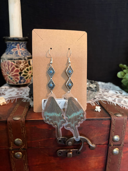 Butterfly Wing earrings ethereal dangles BWE FHC