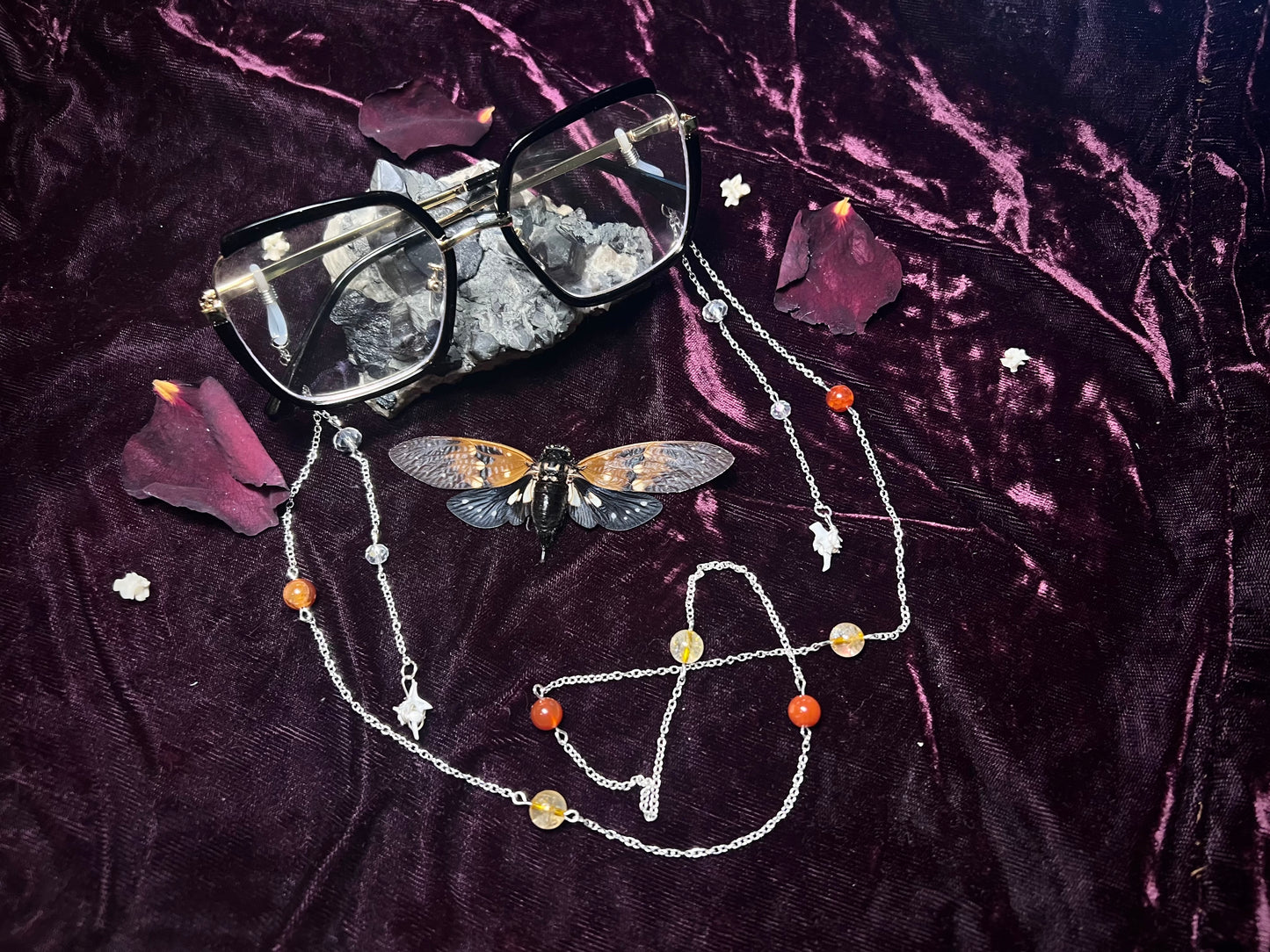 Ossian’s Gaze Genuine Stone glasses chains SGH