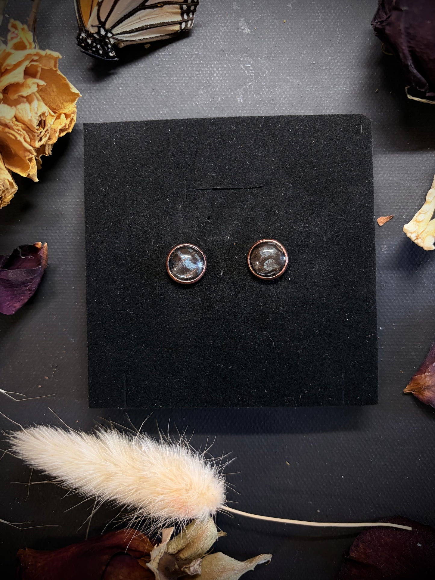 Real Butterfly Wing stud earrings ethereal