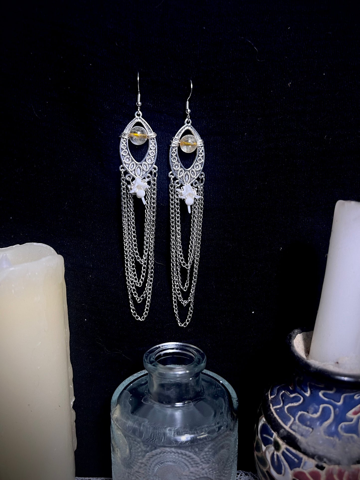The Mourning Parlor MPC dangles Ethereal earrings