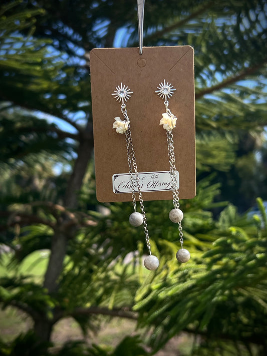 Celestia’s Offering Dangles in 9.25 Sterling Silver VEE Ethereal earrings
