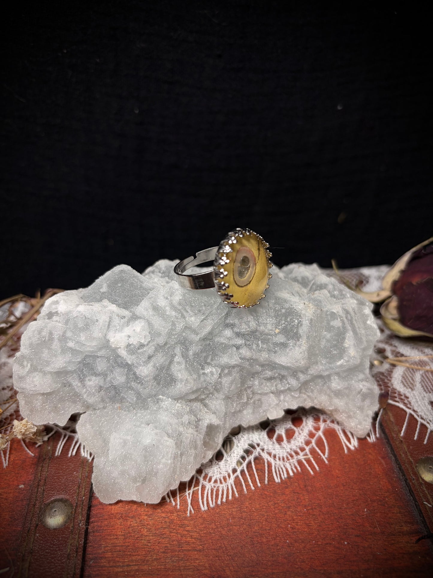 Real Moth Wing ring ethereal EMR