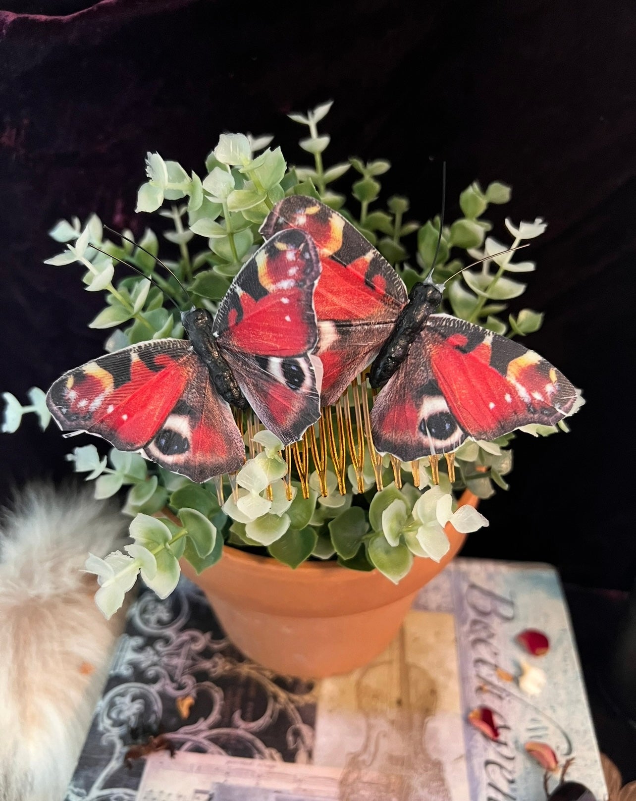 Peacock Butterfly Hair Pin