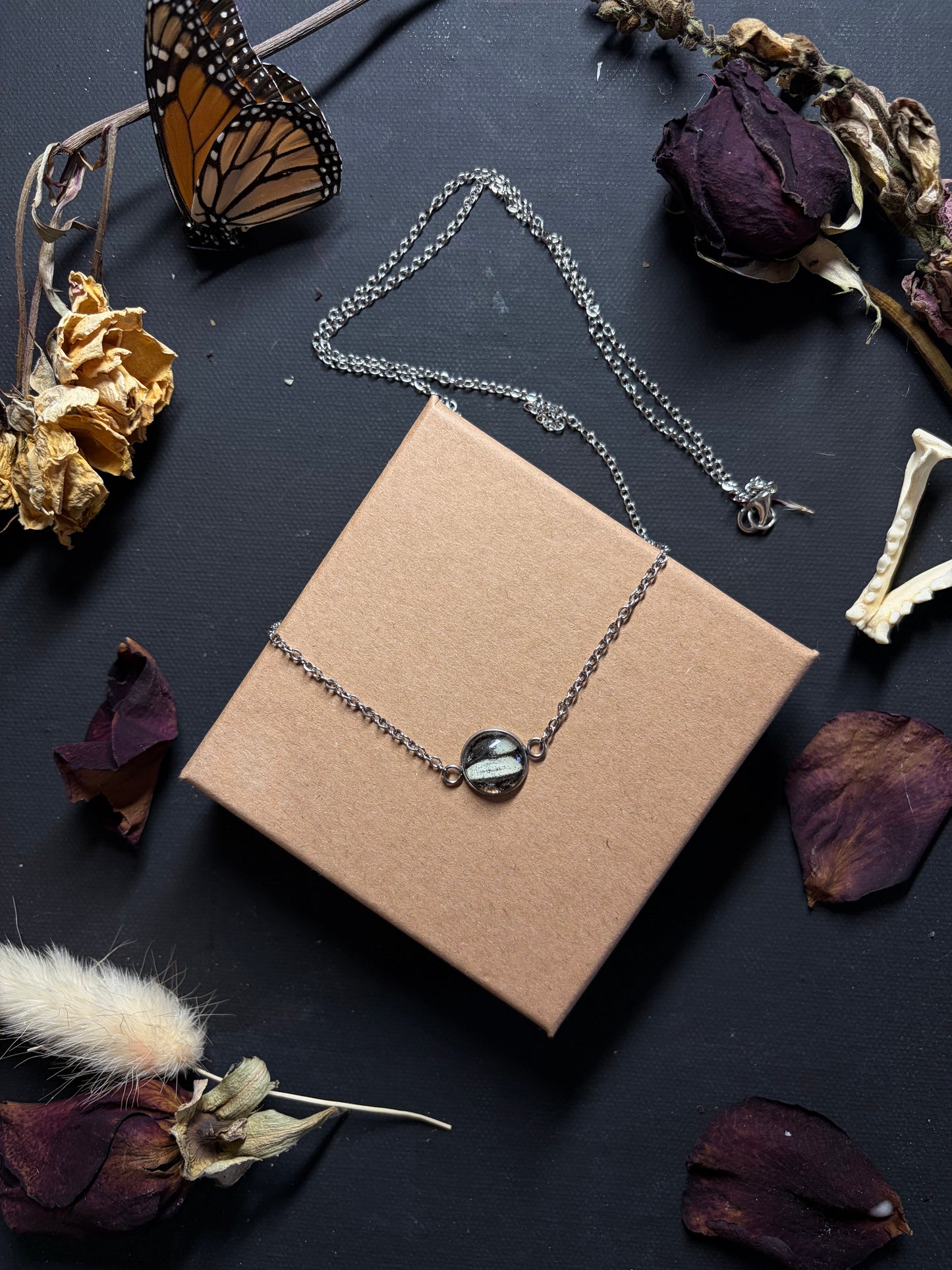 Real Butterfly Wing necklace ethereal