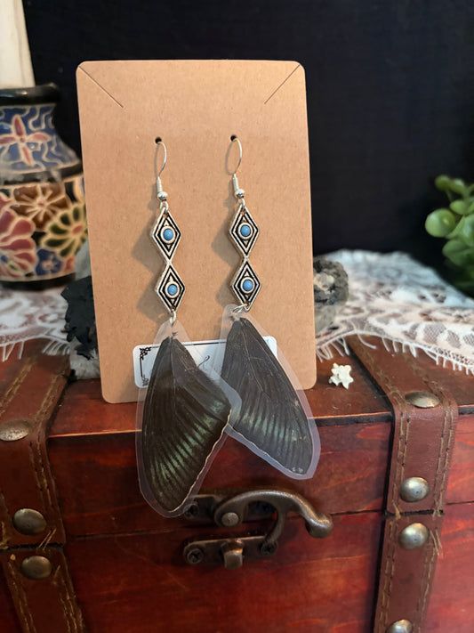 Butterfly Wing earrings ethereal dangles BWE FHC