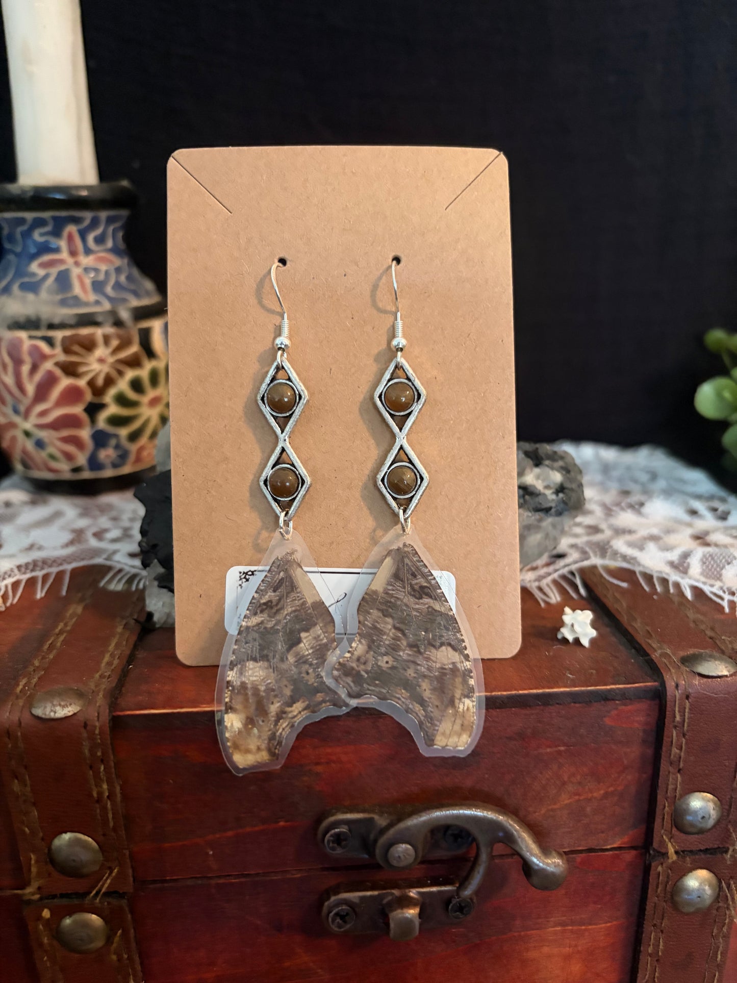 Butterfly Wing earrings ethereal dangles BWE FHC