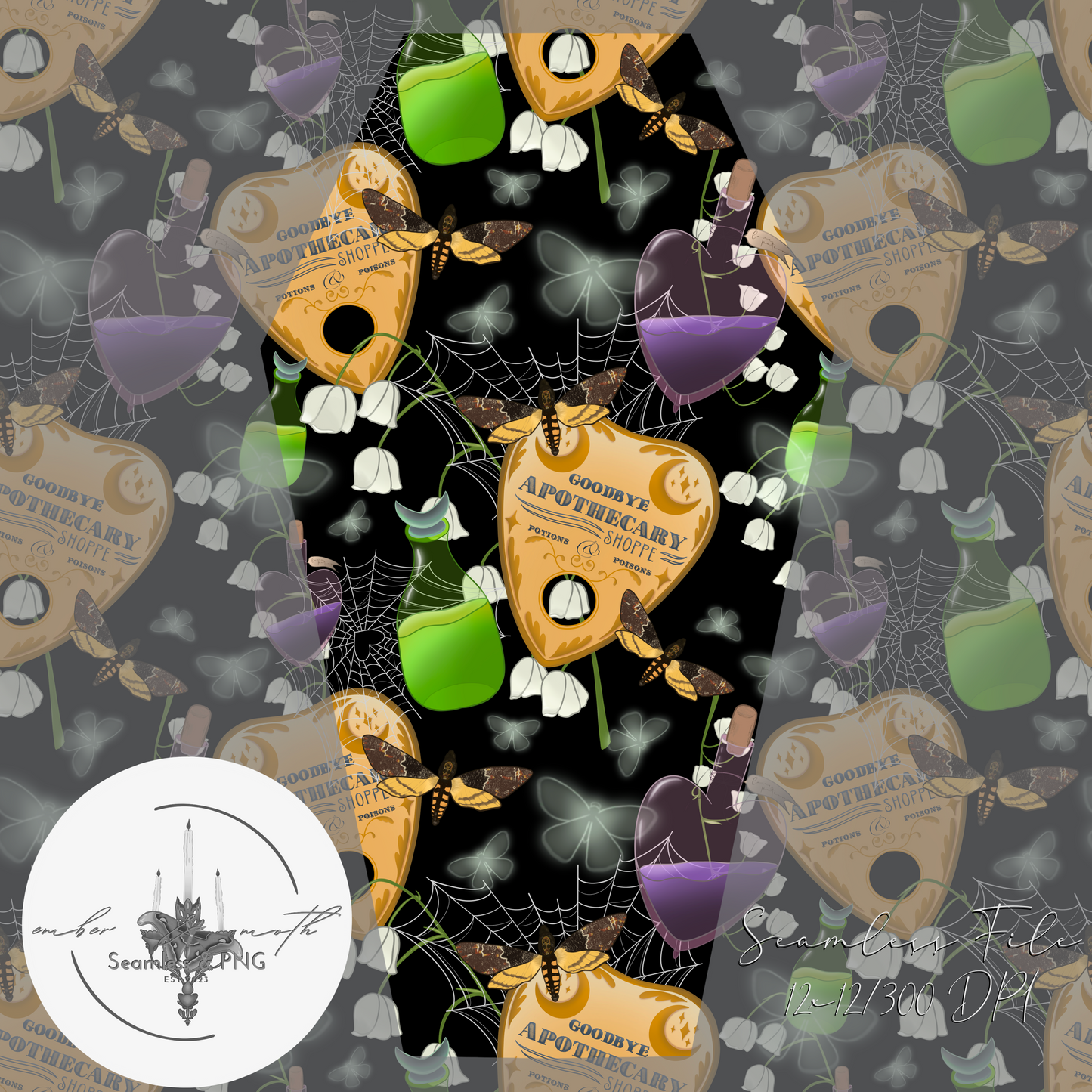 Mini Witches seamless & PNG bundle witchez collection