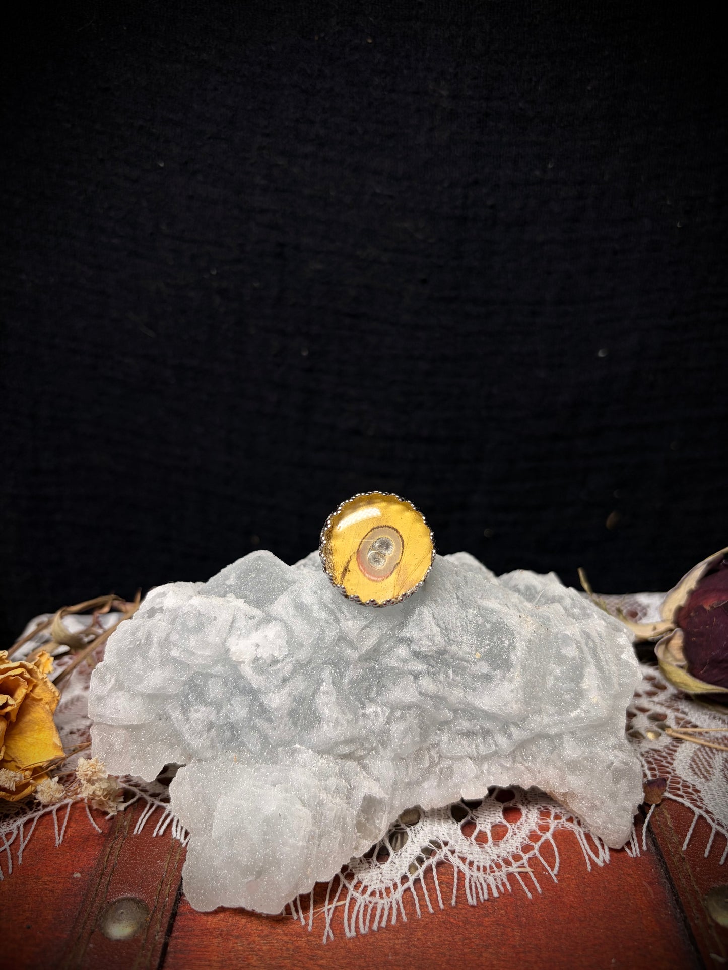 Real Moth Wing ring ethereal EMR