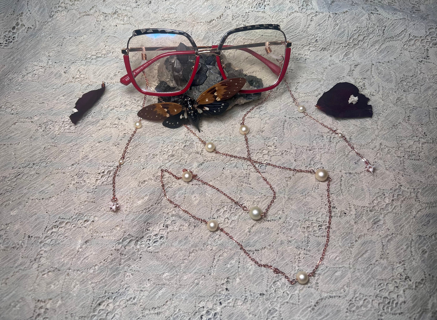 Ossian’s Gaze Glass or Faux Beads glasses chains SGH