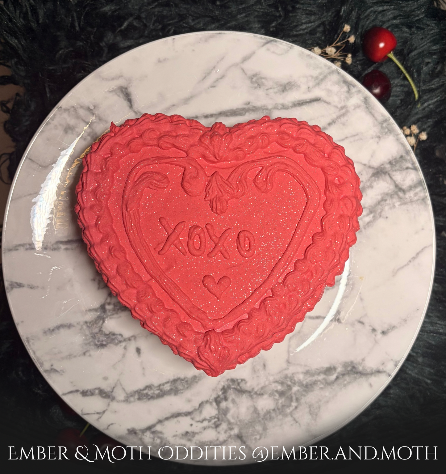 Hot Pink & Glitter Filigree Mystery Curio Confection Box